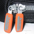 standard custom engraved words pure color soft pvc custom engraved zipper pull